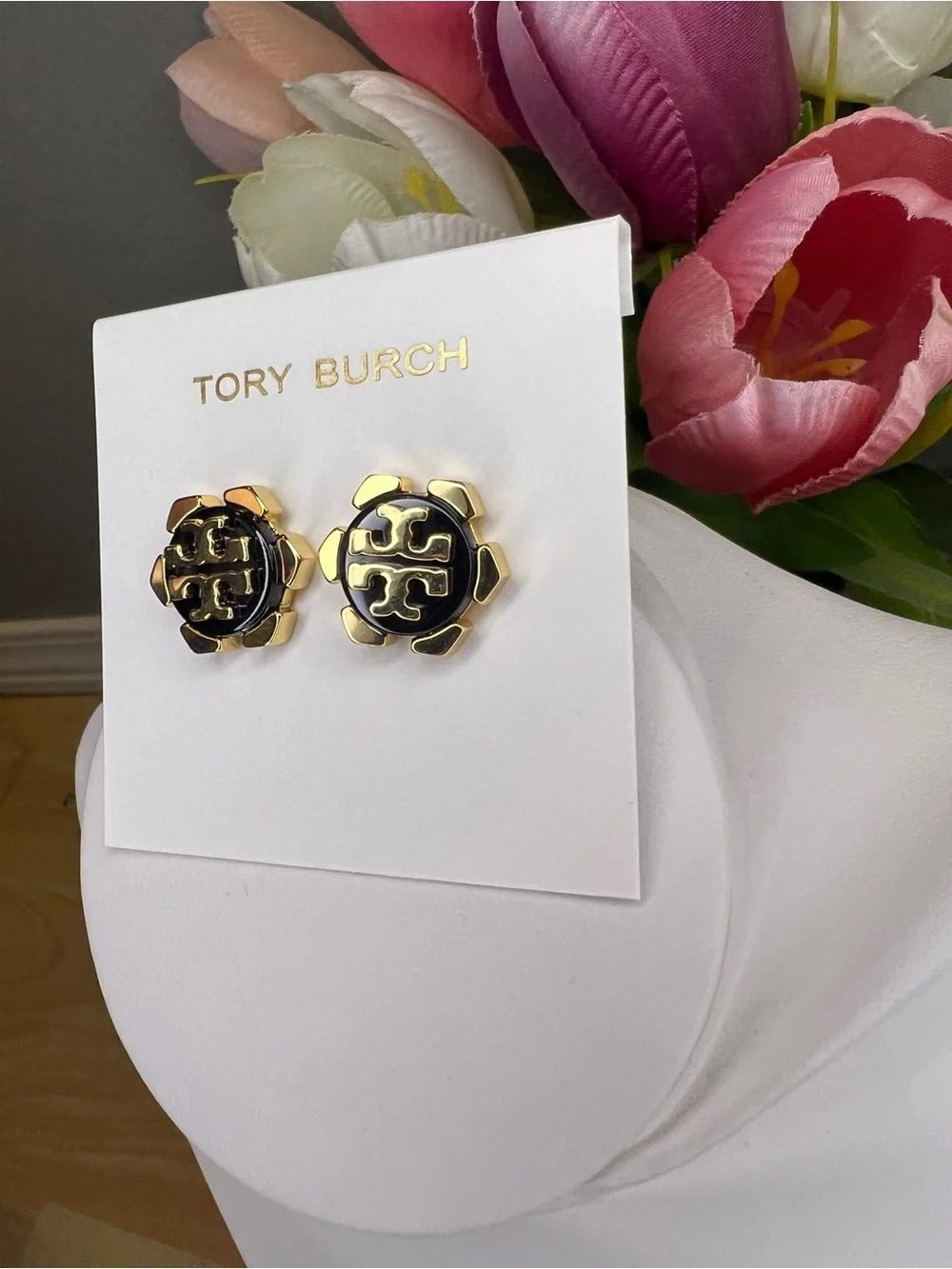 Tory Burch Black/Gold Earrings